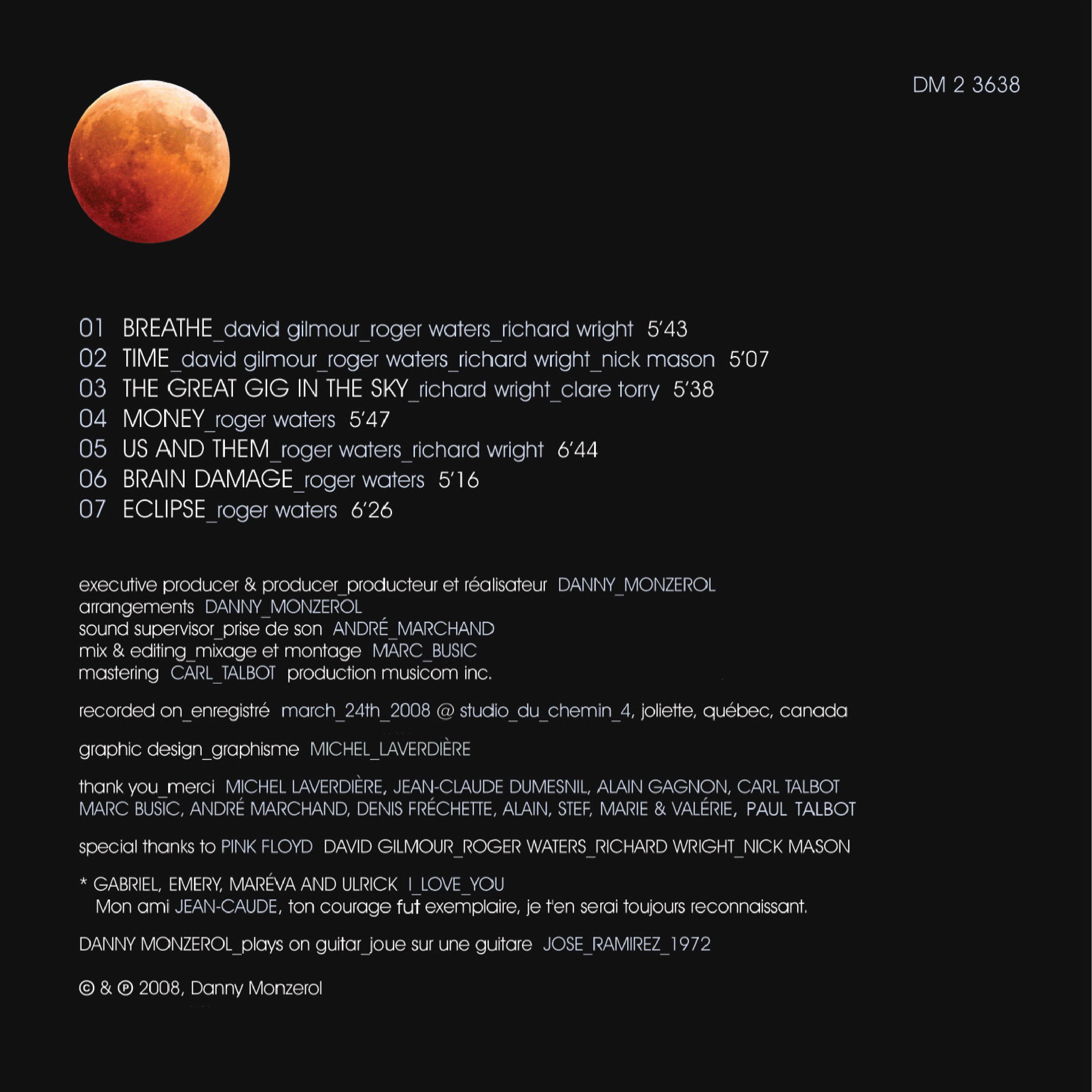 Pink Floyd's The Dark Side of the Moon Pour Guitare Classique